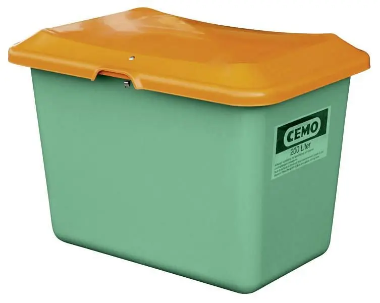 Cemo Streugutbehälter Plus 3 100 l grün/orange ohne Entnahmeöffnung 10573
