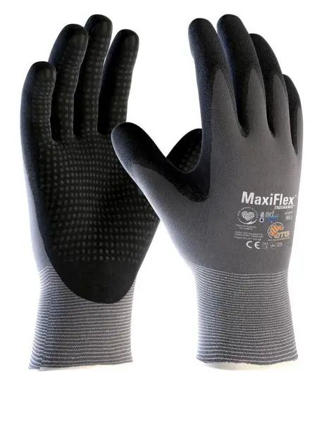 ATG (42-844) Nylon-Strickhandschuhe MaxiFlex Endurance AD-APT Grösse: 10 Farbe: grau/schwarz VE: 1 Paar 2456-10