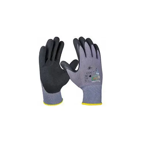 NINJA Ninja Maxim NFT Nitrilschaum-Feinstrickhandschuh grau / schwarz Grösse: 9 VE: 12 Paar 47400-9