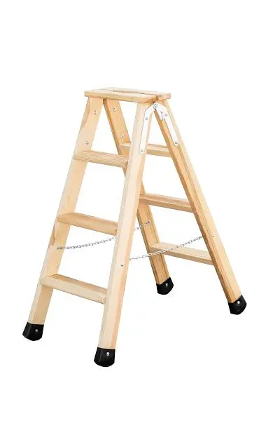 Munk Günzburger Steigtechnik Stufen-Stehleiter beidseitig begehbar Holz 033806