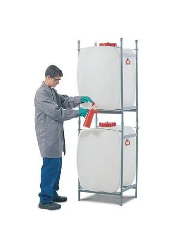 DENIOS Raumspartank aus Polyethylen (PE) mit Auslaufhahn 200 Liter Volumen 117942