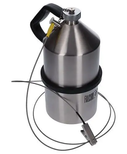 FALCON Schutzskanne aus Edelstahl Schraubkappe 5 l Erdungsanschluss 283927