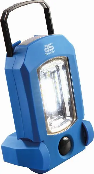 as-Schwabe Akku-Handlampe COB-LED +4 LED "EVO 1" 3W Li-Ion Akku mit 37V / 1400 mAh 3 Watt COB-LED 42803