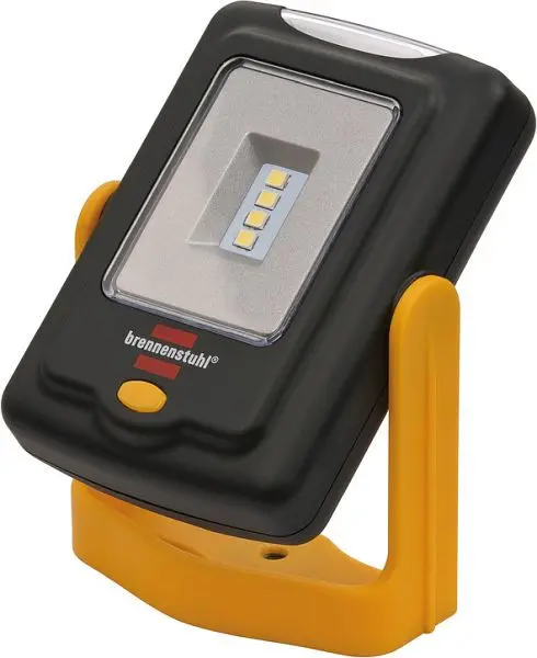 Brennenstuhl LED Taschenlampe/SMD Taschenformat mit bis zu 24h Leuchtdauer (drehbar einklappbarer Haken vielseitig einsetz...
