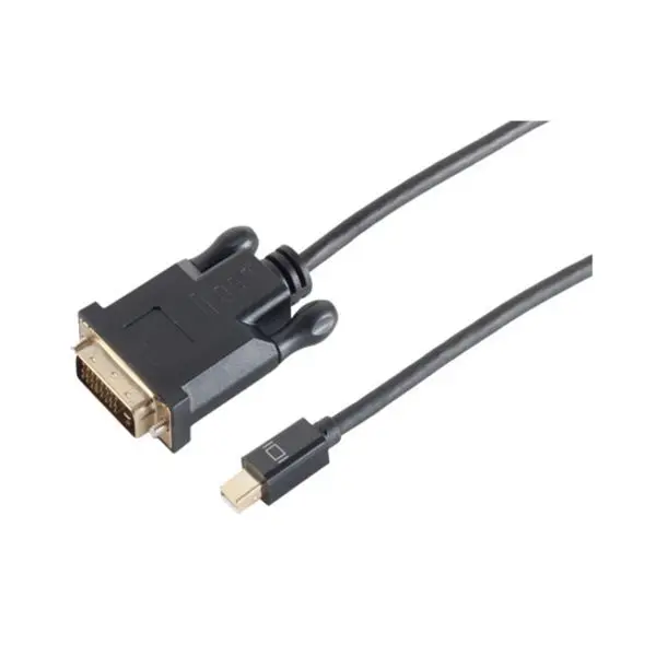 S-Conn Mini Anzeigeport Stecker 1.2 auf DVI-D 24+1 Stecker schwarz 1m 10-55025