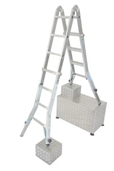 Krause Stabilo Teleskopleiter Holmverlängerung 4x4 Sprossen 133977