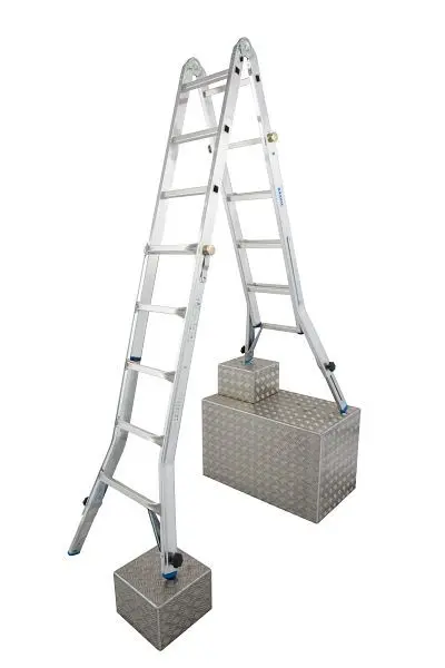 Krause Stabilo Teleskopleiter Holmverlängerung 4x5 Sprossen 133984