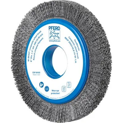 PFERD - COMPOSITE Rundbürste RBUP Ø 150x13x50,8 mm Bohrung Keramik-Filament-Ø 1,10mm Korn 80 stationär