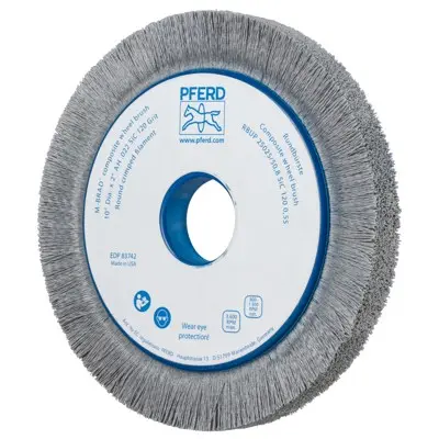 PFERD - COMPOSITE Rundbürste RBUP Ø 250x25x50,8 mm Bohrung SiC-Filament-Ø 1,10m Korn 120 stationär