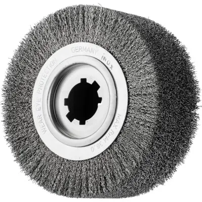 PFERD - Entgratbürste ungezopft RBU Ø 250x100x50,8 mm Bohrung Edelstahl-Draht-Ø 0,50mm stationär