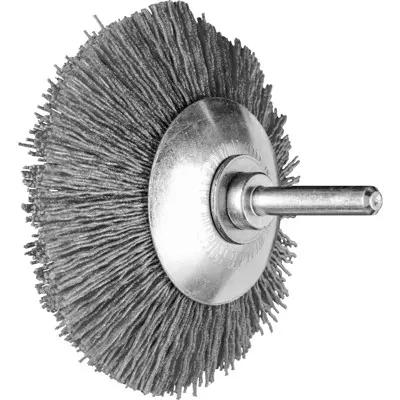 PFERD - Kegelbürste ungezopft KBU Ø 80x10mm Schaft-Ø 6 mm Keramik-Filament-Ø 0,55 mm Korn 120