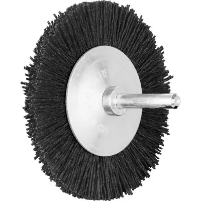 PFERD - Rundbürste ungezopft RBU Ø 80x8 mm Schaft-Ø 6 mm Keramik-Filament-Ø 0,55 mm Korn 120