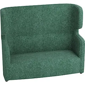 Akustiksofa VIVO, Zweisitzer mit hoher Rückenlehne, türkis. mit 2-Jahres-Garantie