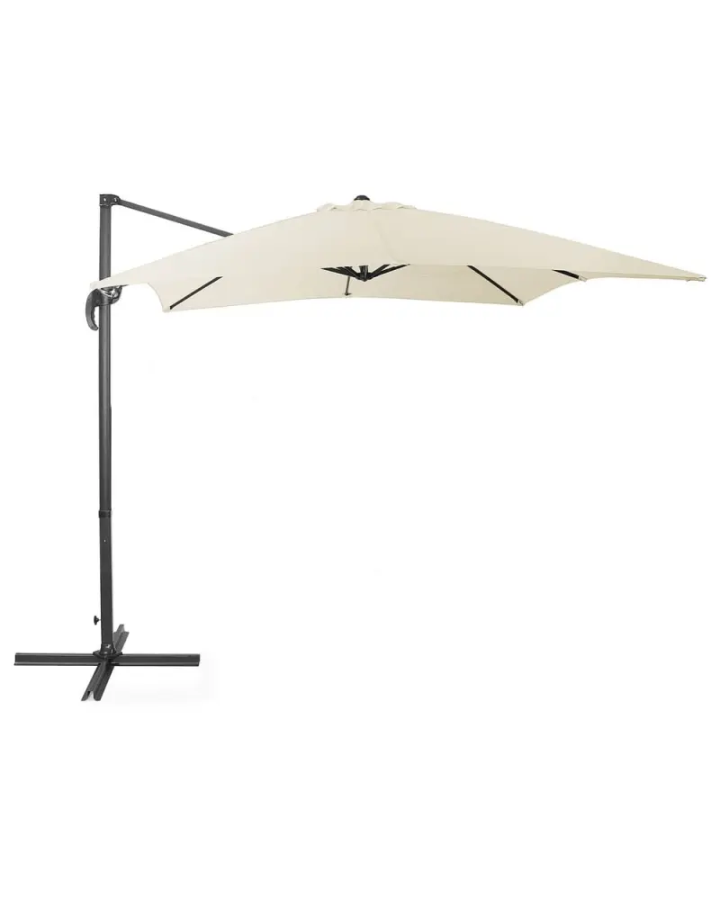 Cantilever Parasol 2.5 x 2.5 m Light Sandfarben MONZA