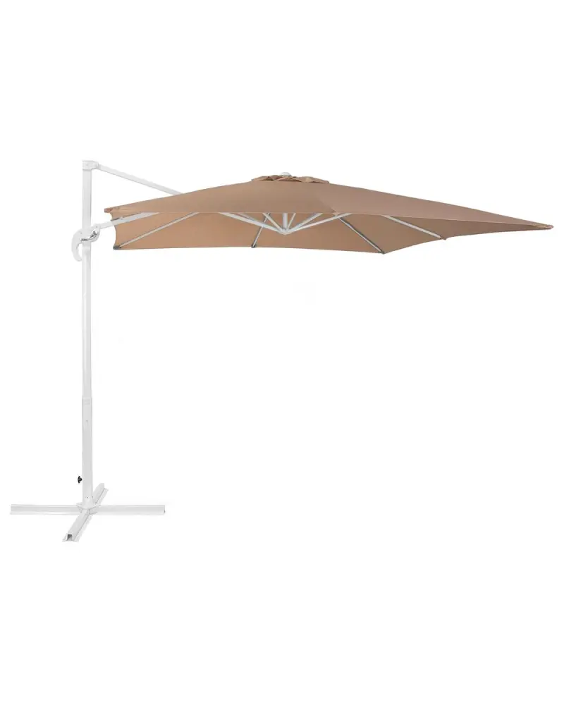 Cantilever Parasol 2.5 x 2.5 m Sand Elfenbein MONZA