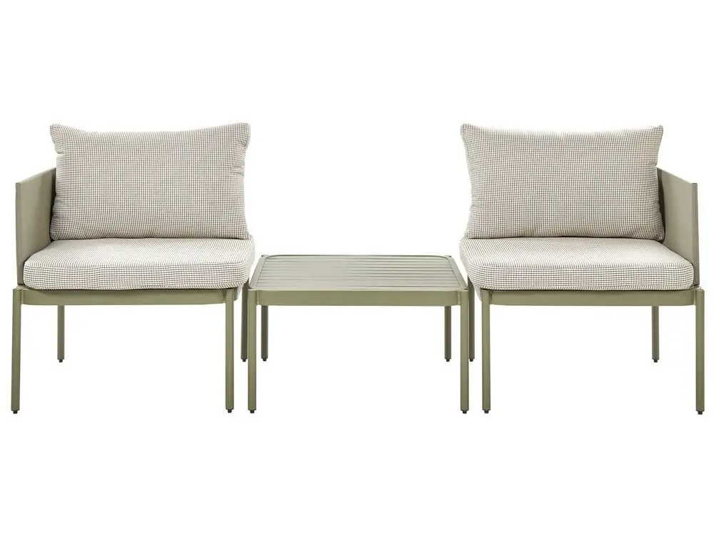 Garden Lounge Set Table 2 Seater TERRACINA Aus metall Olive Green