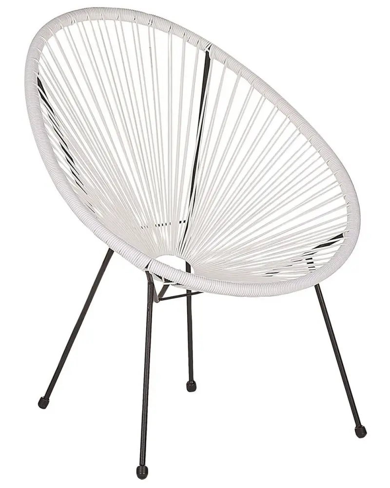 Gartenstuhl ACAPULCO II Polyrattan Weiß