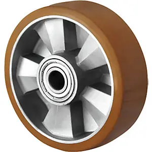 PU-Rad auf Alu-Felge, Doppelkugellager, ab 2 Stk, Rad-Ø x Breite 160 x 50 mm. mit Belüftungsöffnungen