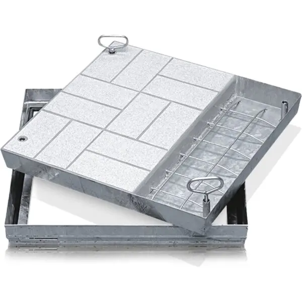 Schachtabdeckung V2A 450 x 450 mm