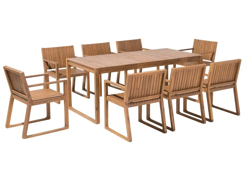 Loungemöbel- Gartenmöbel Set 8-Sitzer SASSARI Akazienholz Braun
