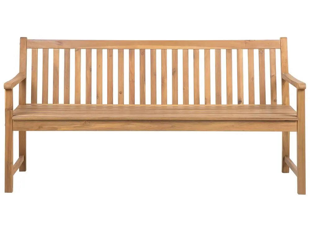 Gartenbank VIVARA 180 cm zertifiziertes Akazienholz Hellbraun