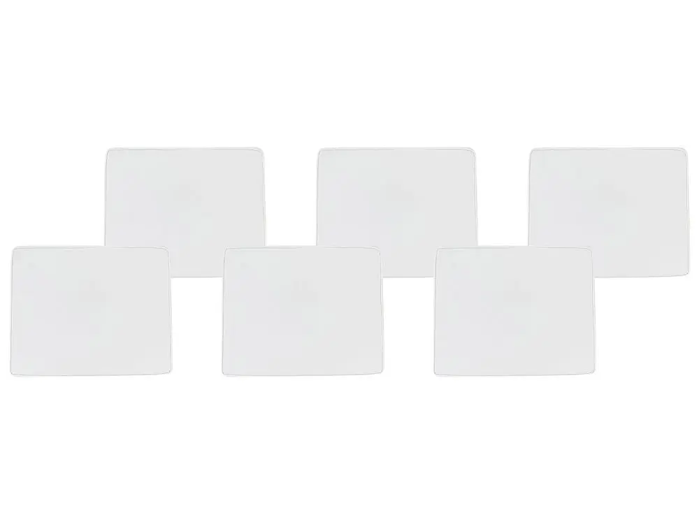 Gartenstuhlkissen 6er Set TOLVE 39 x 31 cm Cremeweiß für den Außenbereich