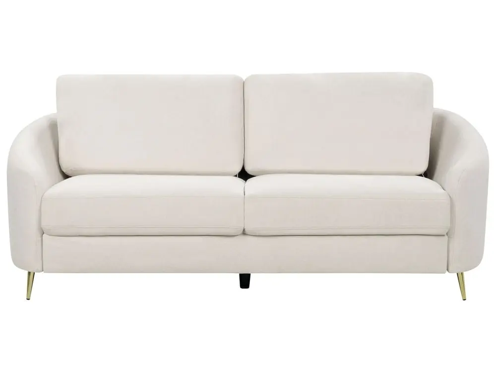 3-Sitzer Sofa hellbeige / golden TROSA