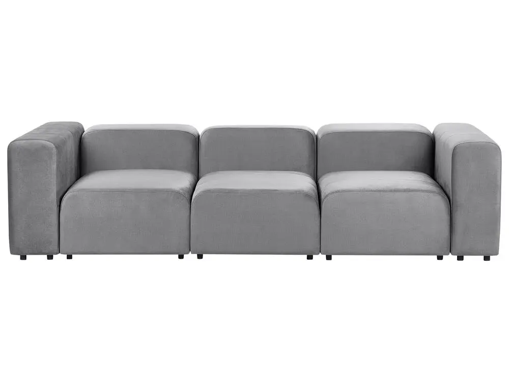 3-Sitzer Sofa Samtstoff grau FALSTERBO | schimmelresistent | witterungsbeständig