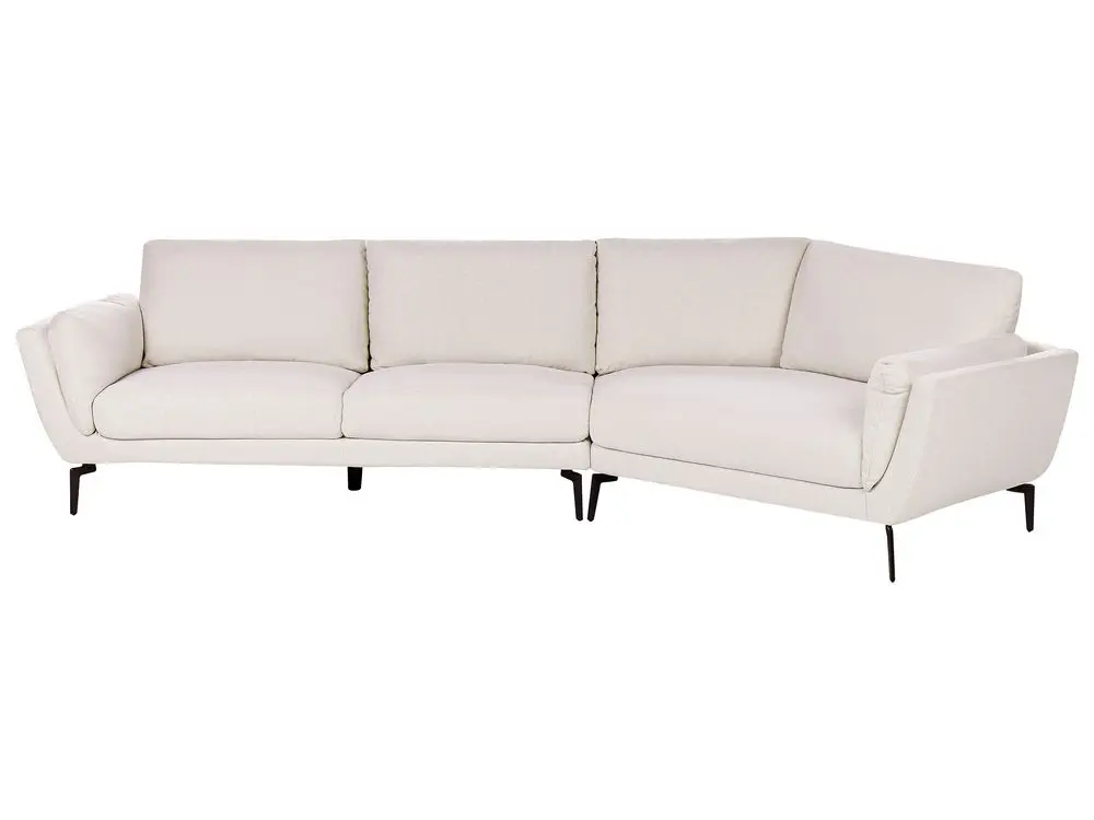 3-Sitzer Sofa Stoff hellbeige KANSSELI | Schneller Versand