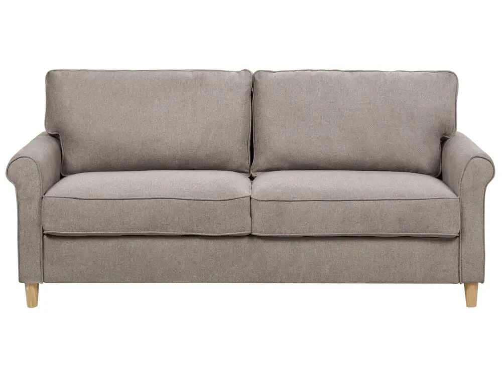 3-Sitzer Sofa Stoff hellbraun RONNEBY Dunkelbraun und Beige