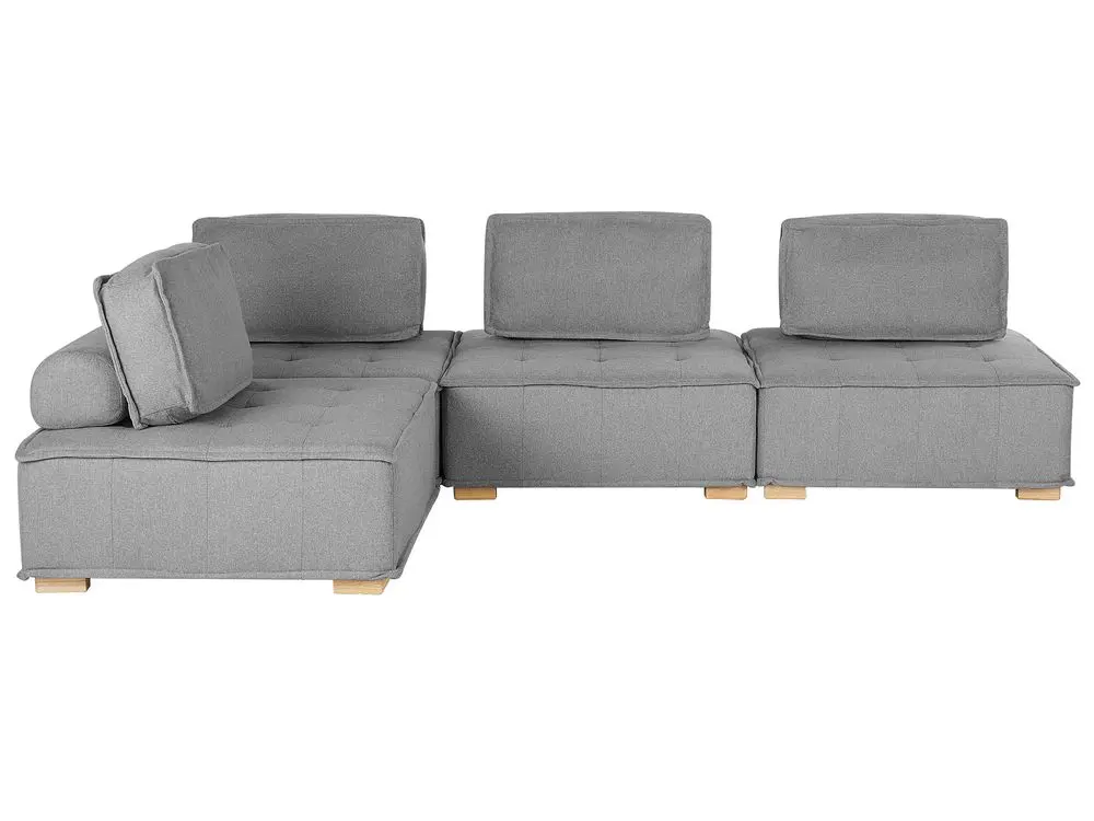 Ecksofa Stoff grau 4-Sitzer erweiterbar TIBRO
