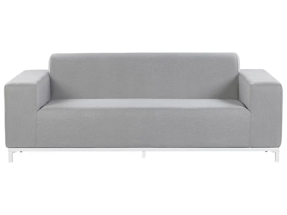 Gartensofa 3-Sitzer ROVIGO Hellgrau | schimmelresistent | witterungsbeständig