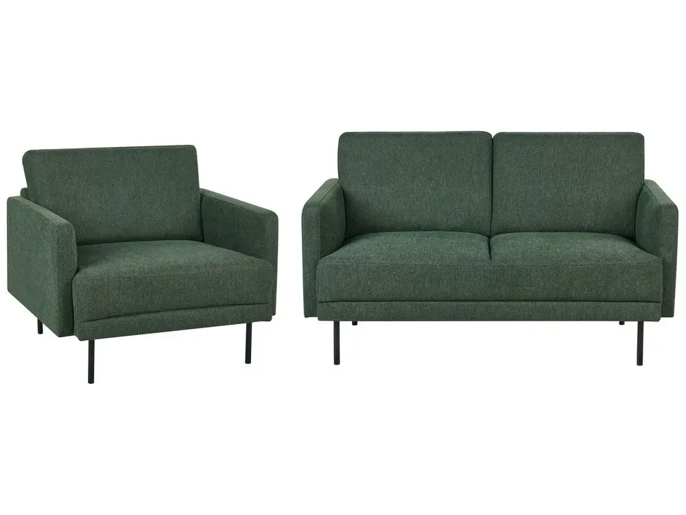 Hängesessel- 3-Sitzer Sofa Set dunkelgrün BREDA