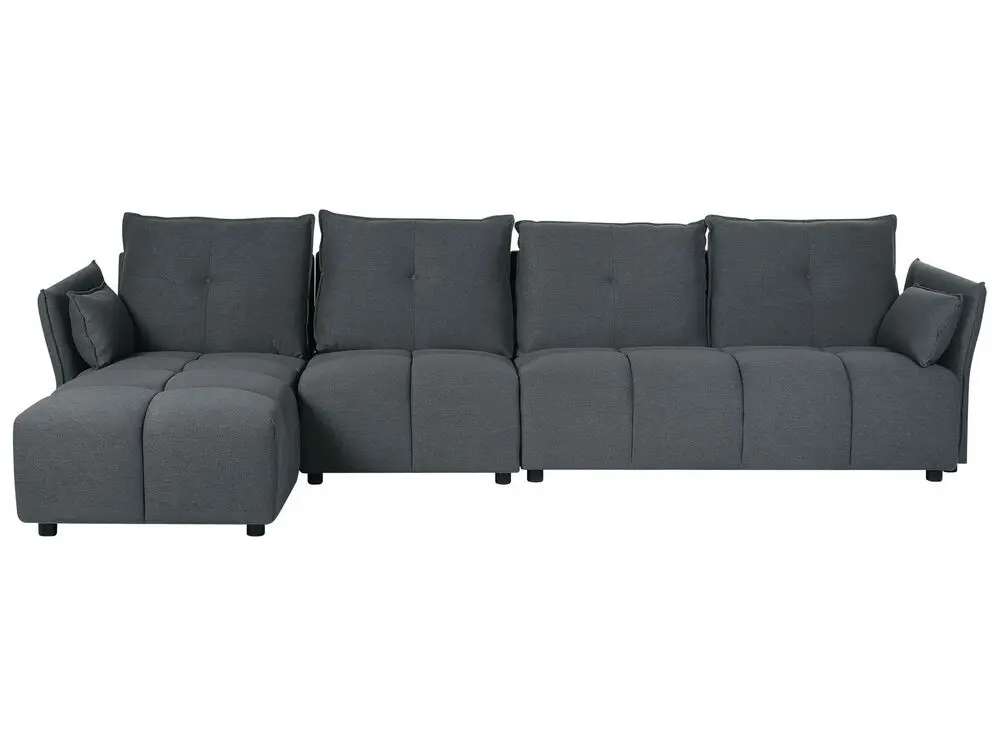 Hängesessel- 4-Sitzer Ecksofa graphitgrau rechtsseitig TOMRA