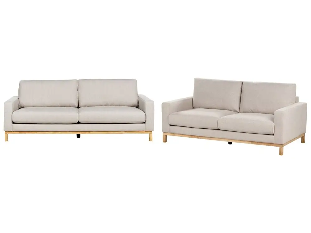 Hochwertige Rattan 5-Sitzer Sofa Set sandfarben / hellbraun SIGGARD