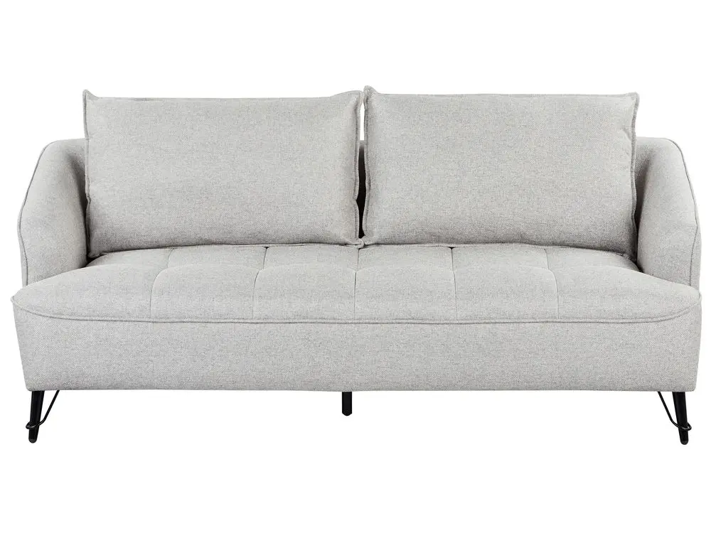 Klappbare 3-Sitzer Stoffsofa grau HOBRO