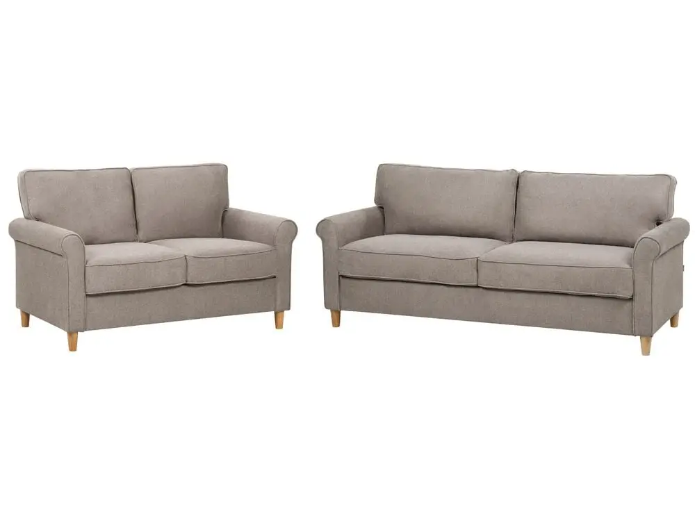 Premium Garten Sofa Set Stoff hellbraun 5-Sitzer RONNEBY