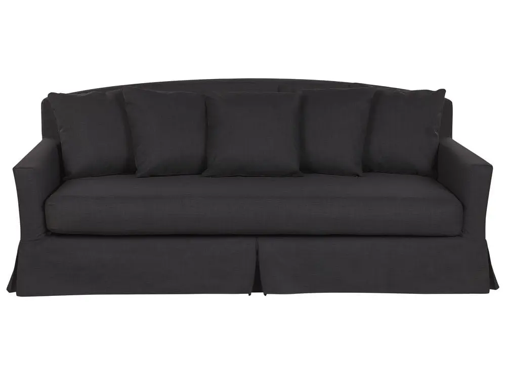 Wetterfeste Outdoor 3-Sitzer Sofa schwarz abnehmbarer Bezug GILJA