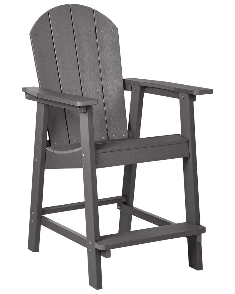 Garden Bar Chair ADIRONDACK Synthetic Material Dark Grey