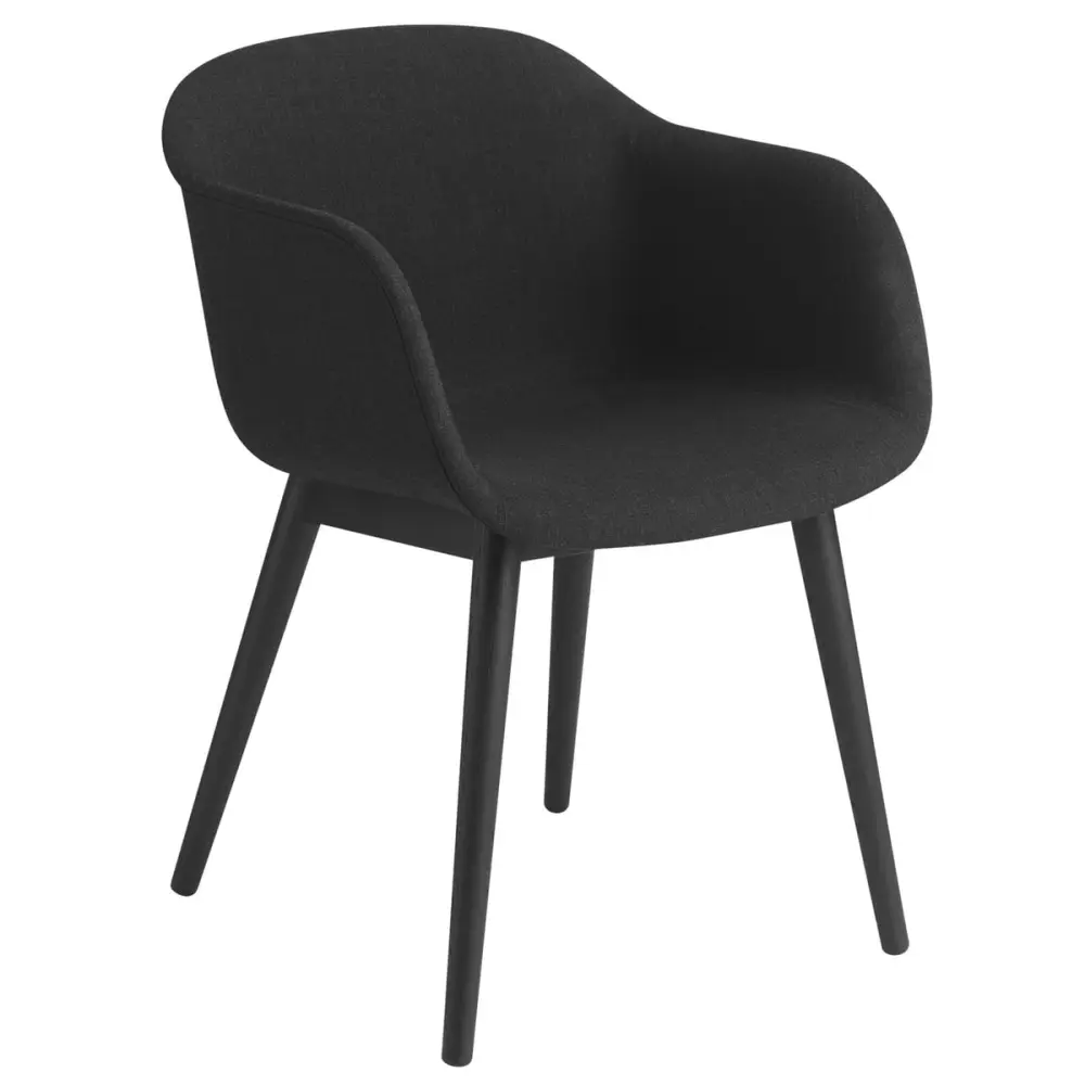 Muuto - Fiber Chair Wood Base (gepolstert) | Schneller Versand