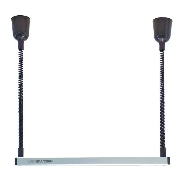 LED2WORK Pendelleuchte UNILED SL AC 570mm 5200-5700K Zugpendel Abdeckung Mikroprismen 17W 220-240V AC 110914-82