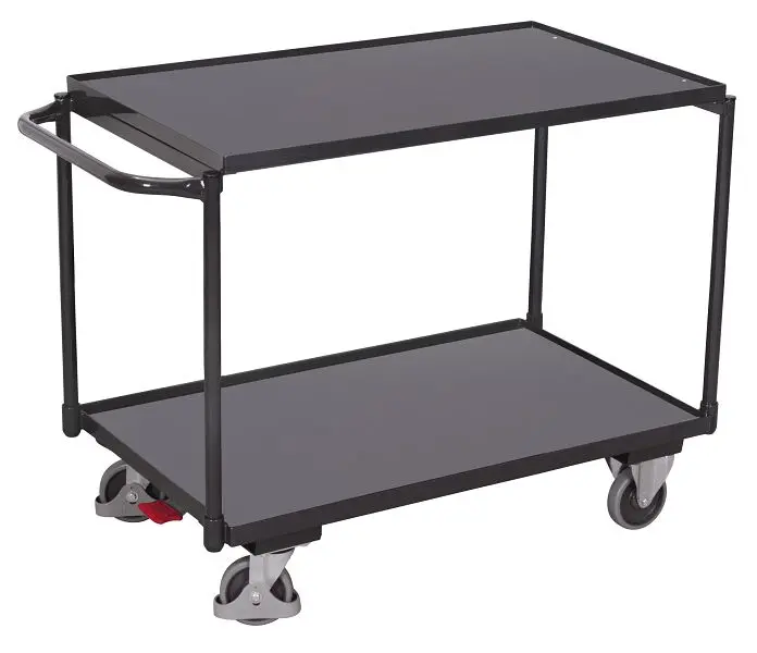 VARIOfit Tischwagen mit 2 Ladeflächen Außenmaße: 1.175 x 625 x 850 mm RAL 7016 anthrazitgrau sw-600.501/AG
