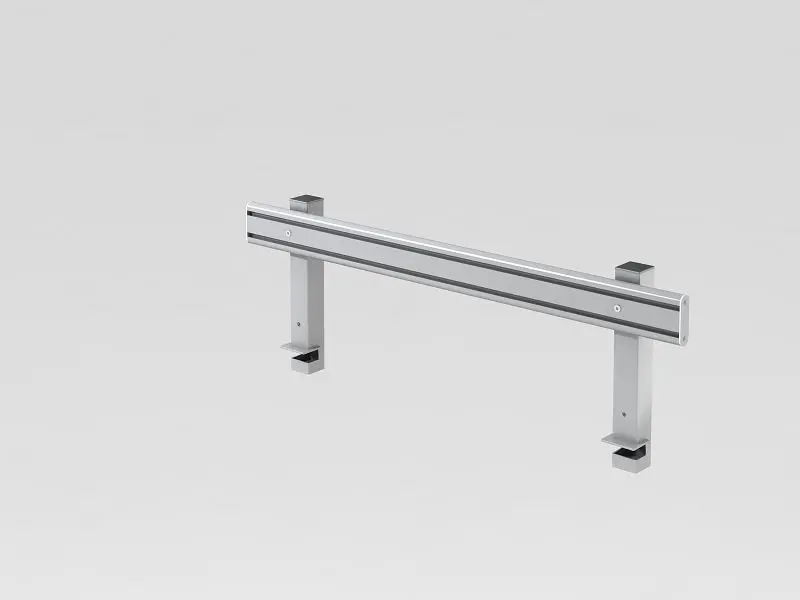 Hammerbacher Orga-Schiene 120 cm mit Hantikerung silber 102x25/5x365 cm (BxTxH) VORG12/S