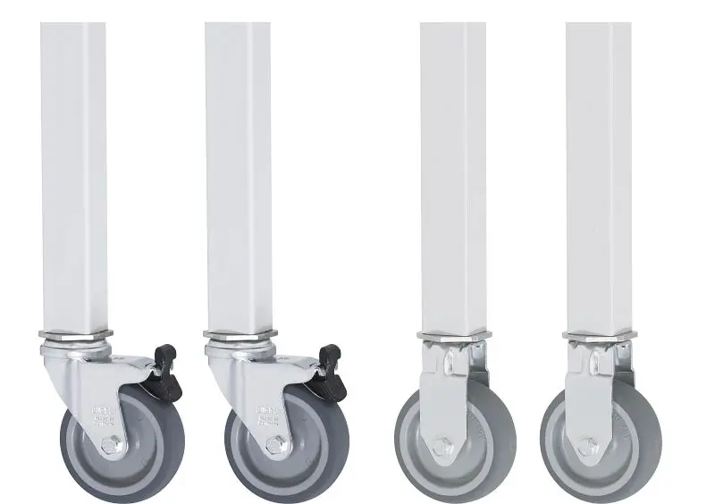 RAU Rollensatz mit 2 Bock- und 2 Lenkrollen mit Feststeller 100 mm 09-RS75EP-2LF-2B