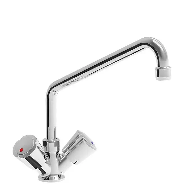Vaiotec TOPLINE Mischbatterie mit Schwenkhahn &amp; 2 Mischventilen - Einloch 10535