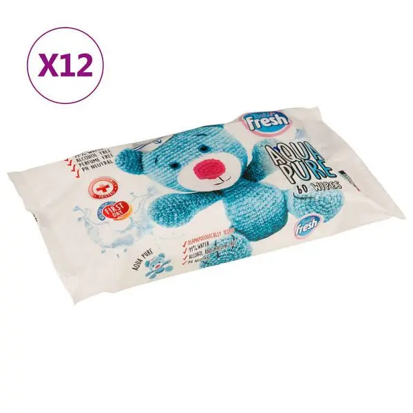 vidaXL Feuchttücher 12 Packungen 720 Tücher 15224 8606108984314