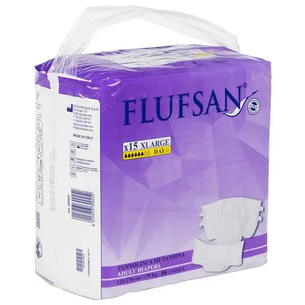 vidaXL Flufsan Einwegwindeln für Erwachsene 15 Stück Grösse XL 4008053