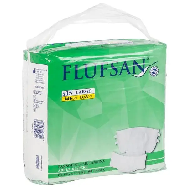 vidaXL Flufsan Einwegwindeln für Erwachsene 15 Stück Grösse L 4008052