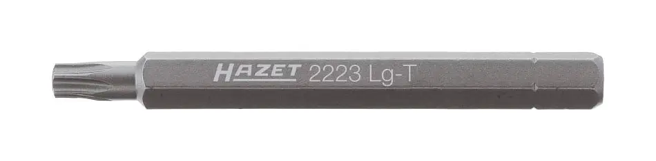 Hazet Bit Sechskant massiv 63 (1/4 Zoll) Innen TORX® Profil T25 Lange Ausführung Schlüsselweite: T25 2223LG-T25