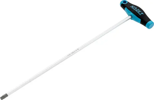 Hazet Schraubenzieher mit T-Handhabung Innen TORX® Profil T30 Extralange Ausführung Rundklinge 828LG-T30
